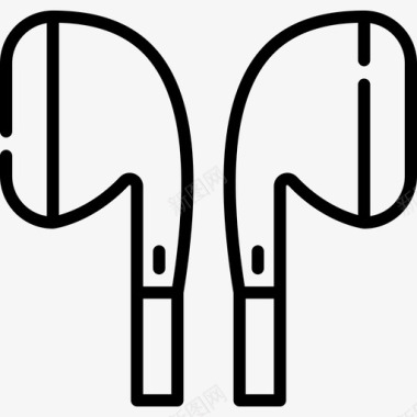 耳机音乐商店8线性图标图标