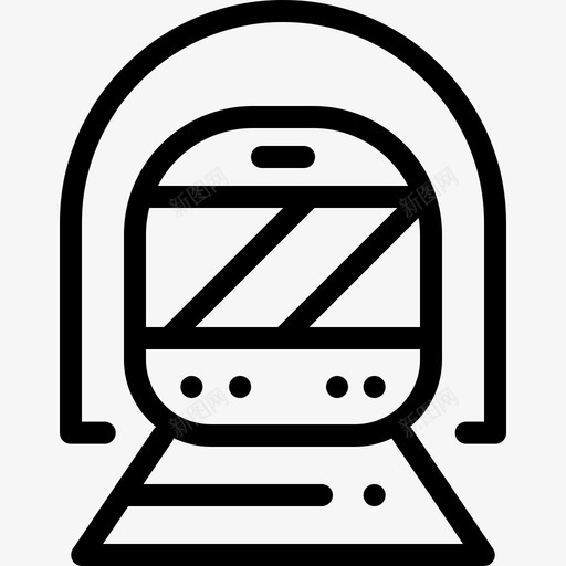 地铁公共交通8直线图标svg_新图网 https://ixintu.com 公共交通8 地铁 直线