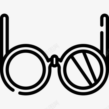眼镜书呆子线状图标图标
