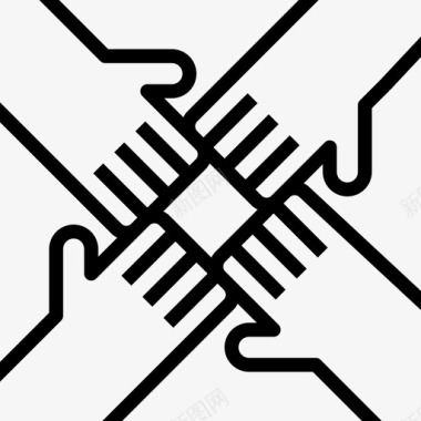 手管理18直线型图标图标
