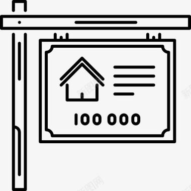 信号房地产48线性图标图标