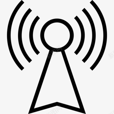 天线网络和通信2线性图标图标