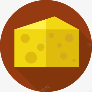 奶酪巴巴多斯奶酪扁平奶酪图标图标