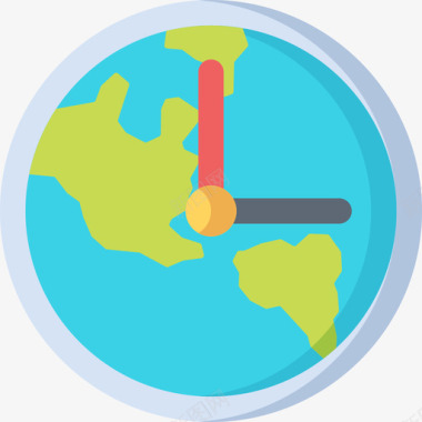 地球仪旅行应用程序11扁平图标图标