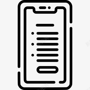 智能手机notes任务线性图标图标