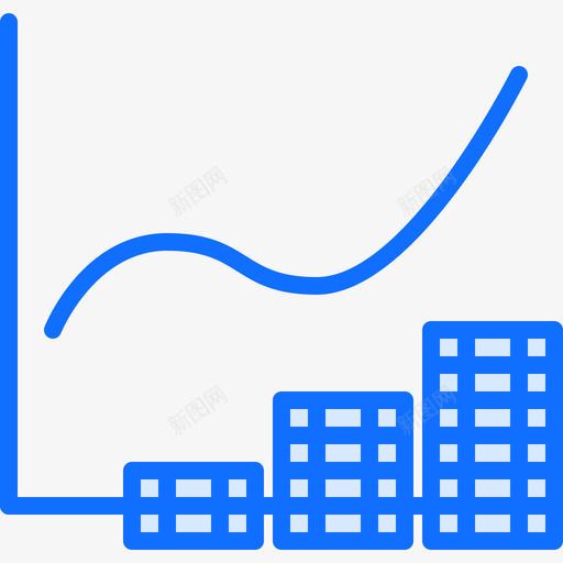 折线图货币59蓝色图标svg_新图网 https://ixintu.com 折线图 蓝色 货币59