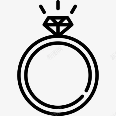 结婚戒指81号婚礼直系图标图标