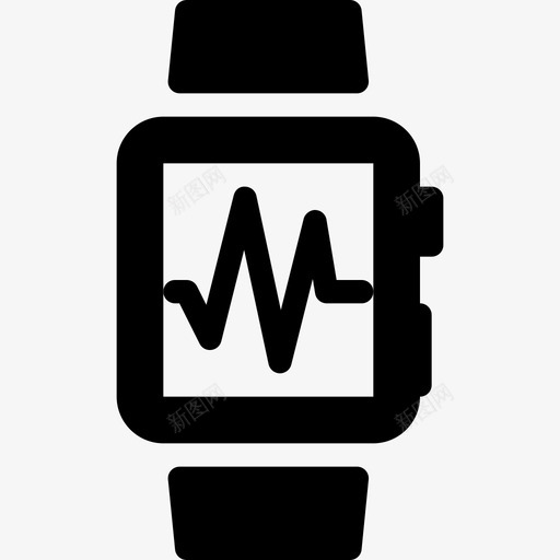 智能手表健康健身填充图标svg_新图网 https://ixintu.com 健康健身 填充 智能手表