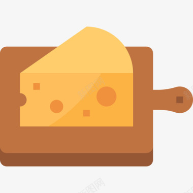 奶酪面包房45扁平图标图标