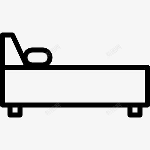 床家具70直线型图标svg_新图网 https://ixintu.com 家具70 床 直线型