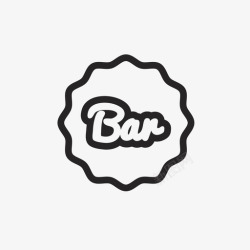 线性酒杯酒吧logo高清图片