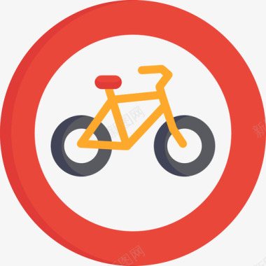 自行车信号2扁平图标图标