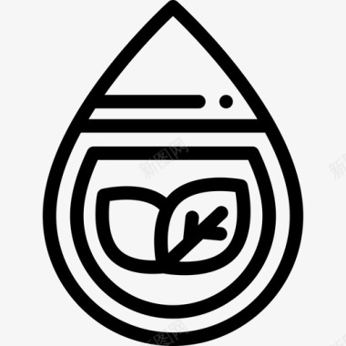 水滴温室5线性图标图标