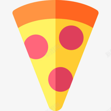 披萨片水上乐园扁平图标图标