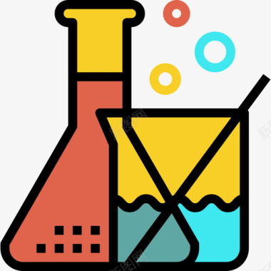 化学学习17线性颜色图标图标