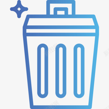 垃圾桶清洁25坡度图标图标