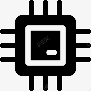 微芯片工业过程10填充图标图标