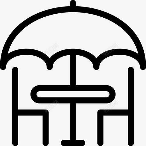 露台26号餐厅线性图标svg_新图网 https://ixintu.com 26号餐厅 线性 露台