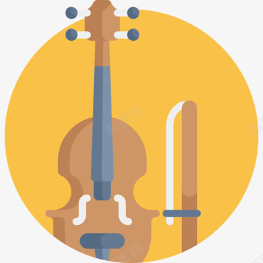 小提琴音乐节29平调图标图标