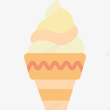 冰淇淋美食6平淡图标图标