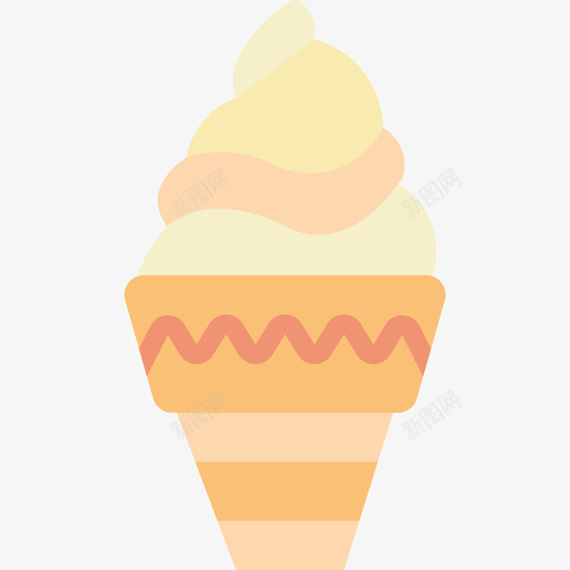 冰淇淋美食6平淡图标svg_新图网 https://ixintu.com 冰淇淋 平淡 美食6