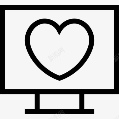 液晶屏爱情浪漫5线性图标图标