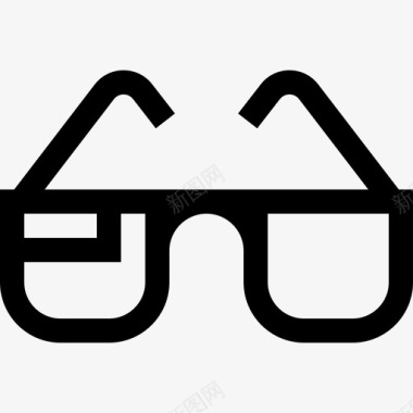 3d眼镜虚拟现实42线性图标图标