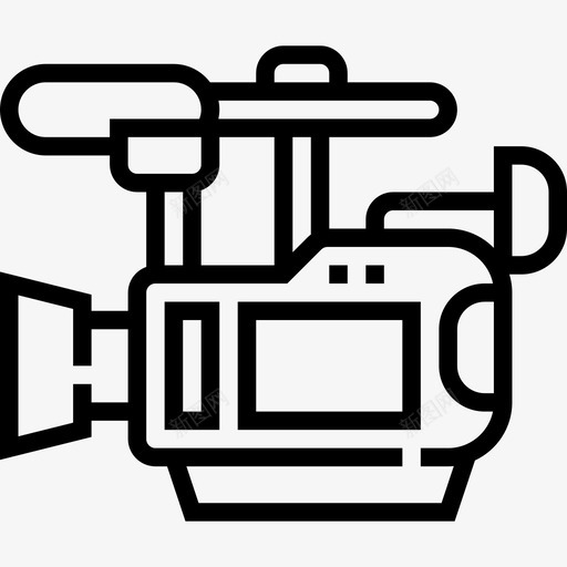 摄像机技术设备3线性图标svg_新图网 https://ixintu.com 技术设备3 摄像机 线性