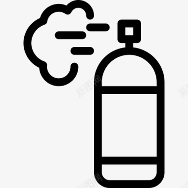 空气清新剂清洁客房服务2线性图标图标