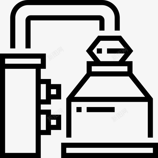 机器工厂要素2线性图标svg_新图网 https://ixintu.com 工厂要素2 机器 线性