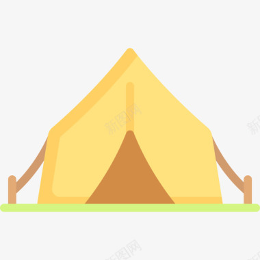 帐篷夏季9公寓图标图标