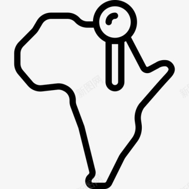 非洲地理2线性图标图标