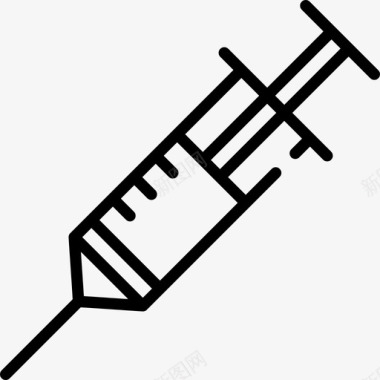 注射器牙医18线性图标图标