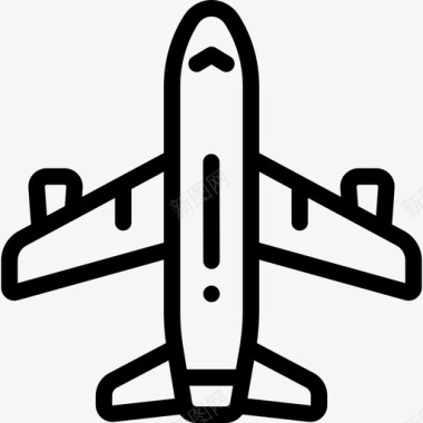 飞机运输86直线图标图标