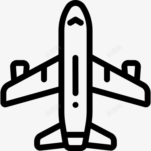 飞机运输86直线图标svg_新图网 https://ixintu.com 直线 运输86 飞机