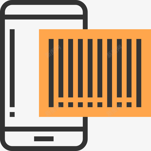 条形码二维码黄影图标svg_新图网 https://ixintu.com 二维码 条形码 黄影