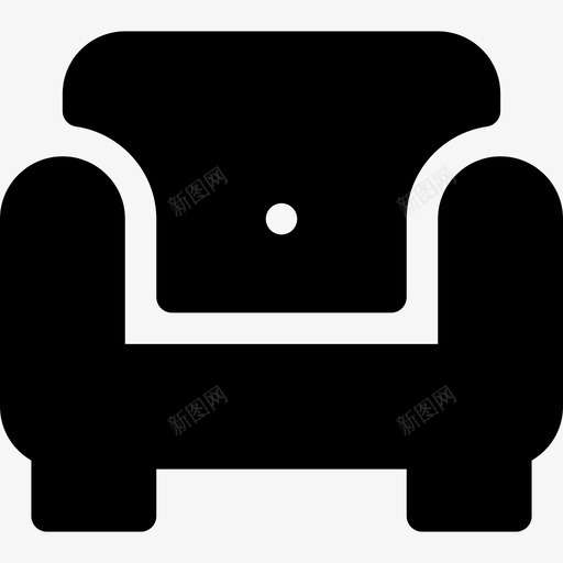 扶手椅室内家具填充物图标svg_新图网 https://ixintu.com 填充物 室内家具 扶手椅