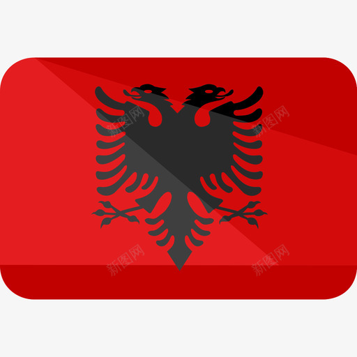 阿尔巴尼亚国旗5平坦图标svg_新图网 https://ixintu.com 国旗5 平坦 阿尔巴尼亚