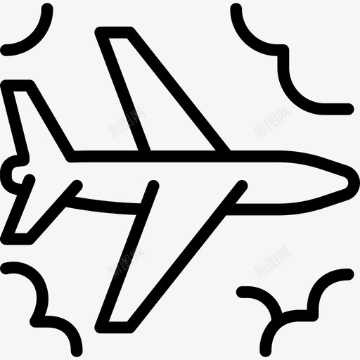 飞机旅行110直线图标svg_新图网 https://ixintu.com 旅行110 直线 飞机