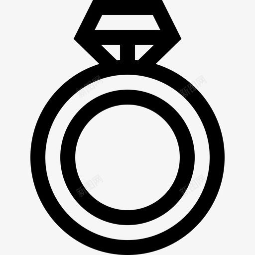 戒指首饰12直线型图标svg_新图网 https://ixintu.com 戒指 直线型 首饰12