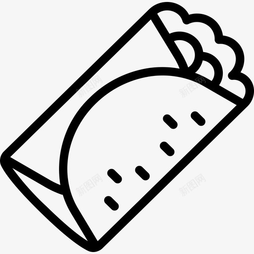 墨西哥玉米卷美食家直系图标svg_新图网 https://ixintu.com 墨西哥玉米卷 直系 美食家
