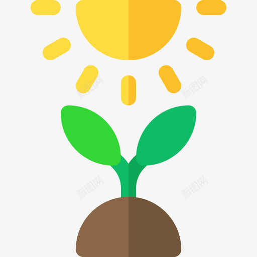 太阳室内植物4平坦图标svg_新图网 https://ixintu.com 太阳 室内植物4 平坦