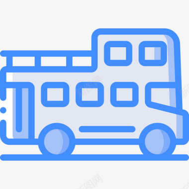公共汽车旅行139蓝色图标图标