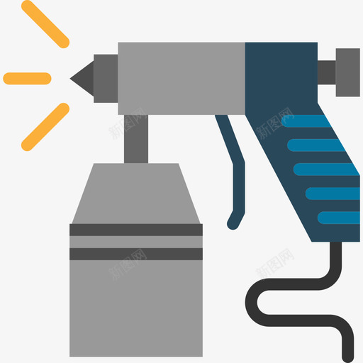 喷枪修车5平的图标svg_新图网 https://ixintu.com 修车5 喷枪 平的