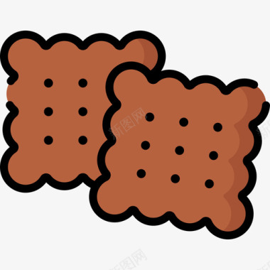 饼干食品84原色图标图标