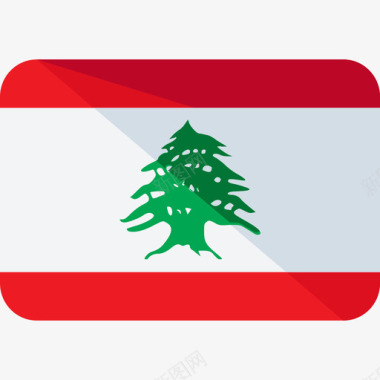 黎巴嫩6号旗平坦图标图标