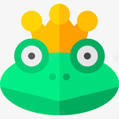 青蛙王子文学8平淡图标图标