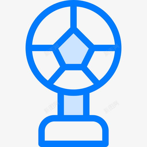 奖励足球9蓝色图标svg_新图网 https://ixintu.com 奖励 蓝色 足球9