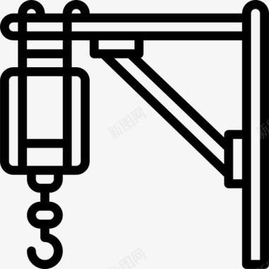 起重机结构46直线图标图标
