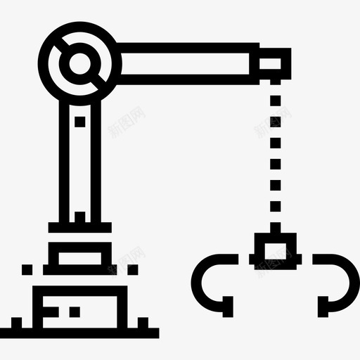 机械臂工业33线性图标svg_新图网 https://ixintu.com 工业33 机械臂 线性